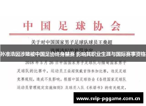 孙准浩因涉赌被中国足协终身禁赛 影响其职业生涯与国际赛事资格 孙准浩因涉赌被中国足协终身禁赛 影响其职业生涯与国际赛事资格